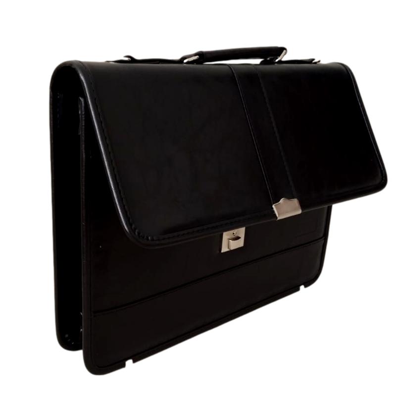 Kilitli Askılı Evrak Çantası ve Dosya Çantası Kaliteli Suni Deri Şık Tasarım 29 cm x 40 cm