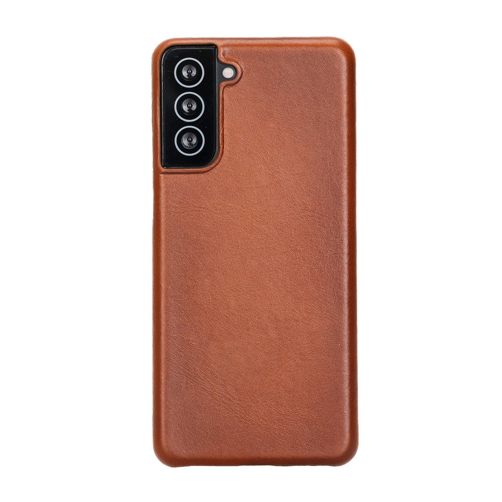 Samsung Galaxy S21 Plus Uyumlu Deri Arka Kapak UJ RST2EF Taba