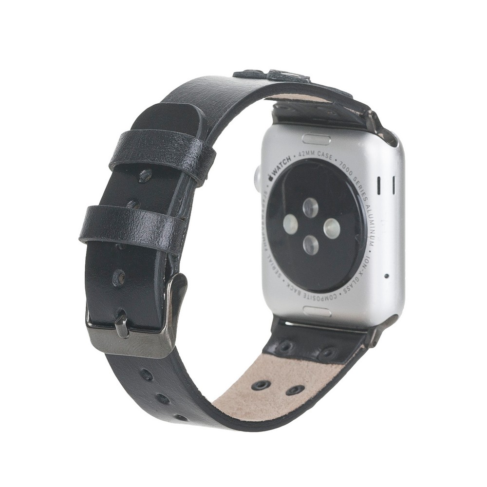 Apple Watch Uyumlu Deri Kordon Cross 42-44-45mm BT RST1