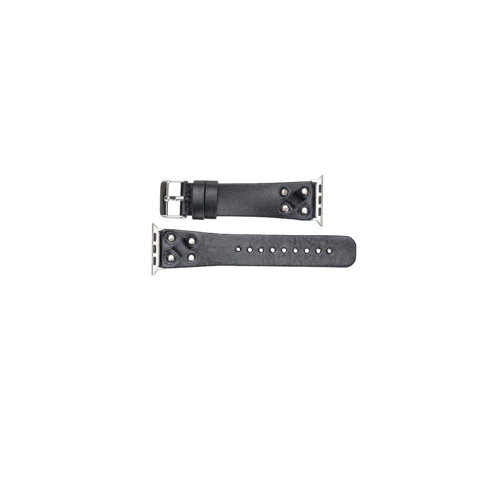 Apple Watch Uyumlu Deri Kordon Cross 42-44-45mm ST RST1