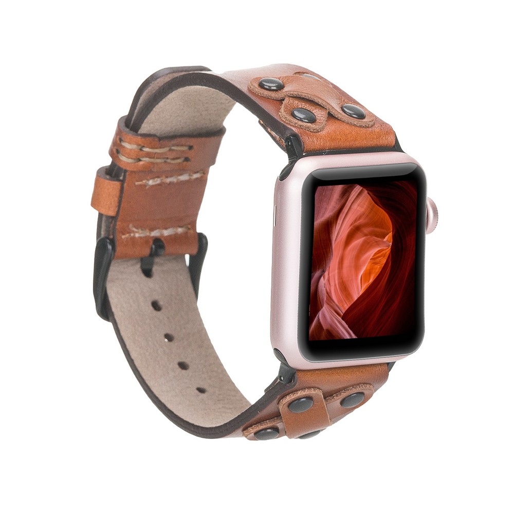 Apple Watch Uyumlu Deri Kordon Cross 42-44-45mm BT RST2E