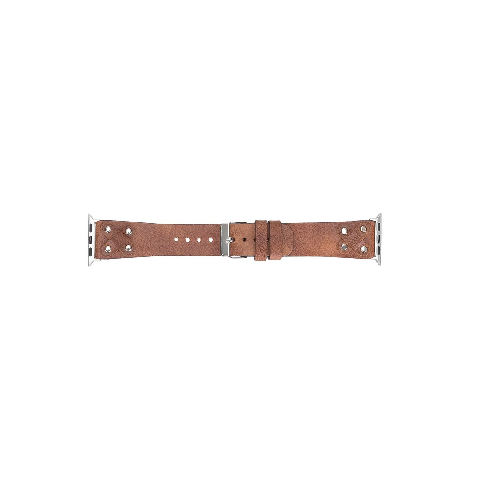 Apple Watch Uyumlu Deri Kordon Cross 42-44-45mm ST TN02