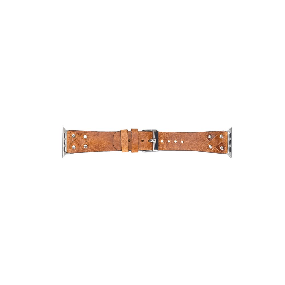 Apple Watch Uyumlu Deri Kordon Cross 42-44-45mm ST V18