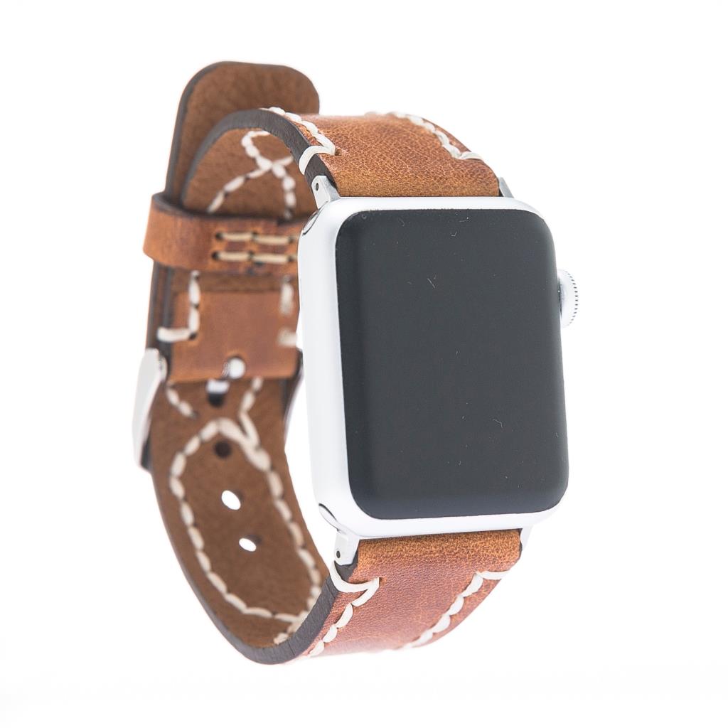 Apple Watch Uyumlu Deri Kordon 42-44-45mm V18 Daniel