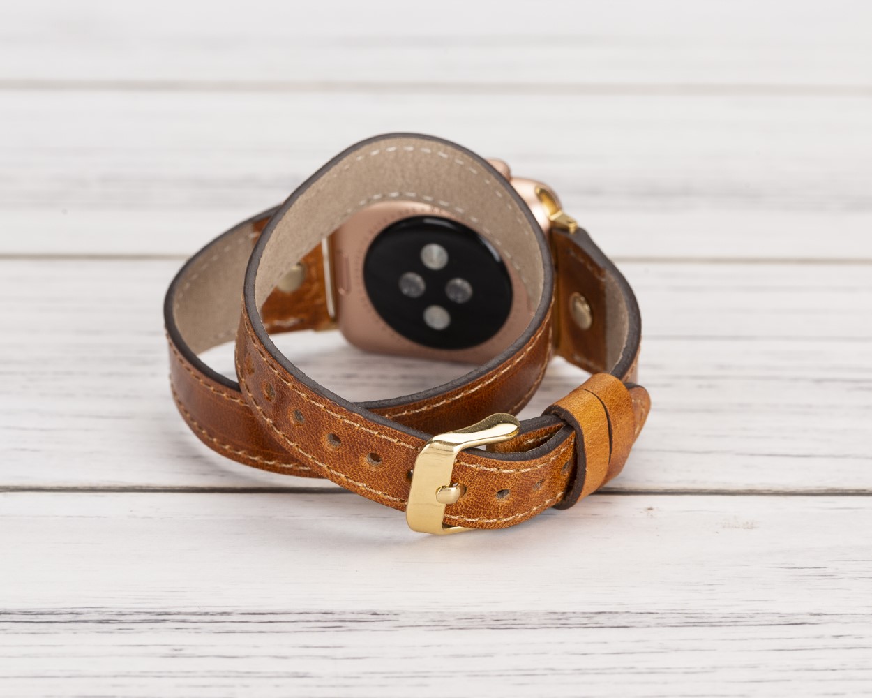Apple Watch Uyumlu Deri Kordon 42-44-45mm Slim DT GT V18