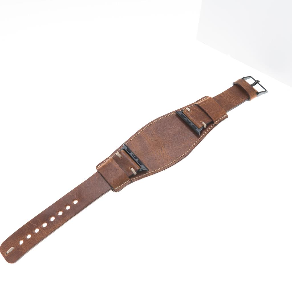 Apple Watch Uyumlu Deri Kordon 42-44-45mm Cuff V18