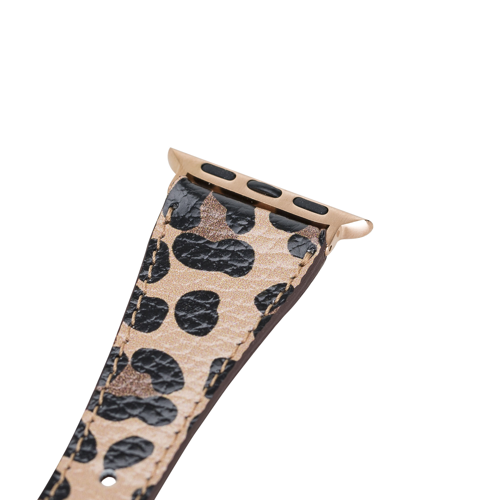 Apple Watch Uyumlu Deri Kordon 38-40-41mm Roma Leopar