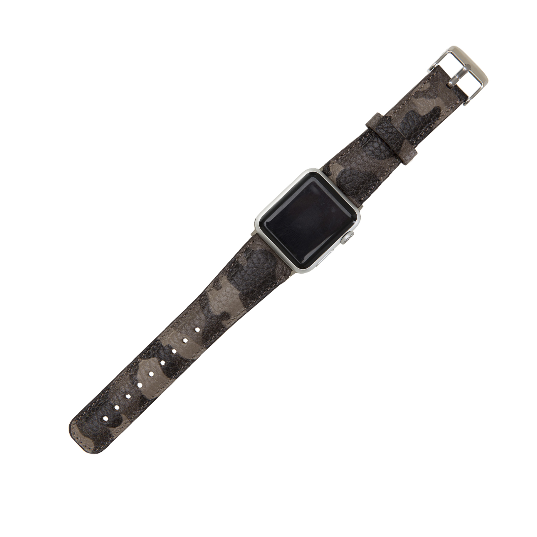 Apple Watch Uyumlu Deri Kordon 42-44-45mm Kamuflaj Bej