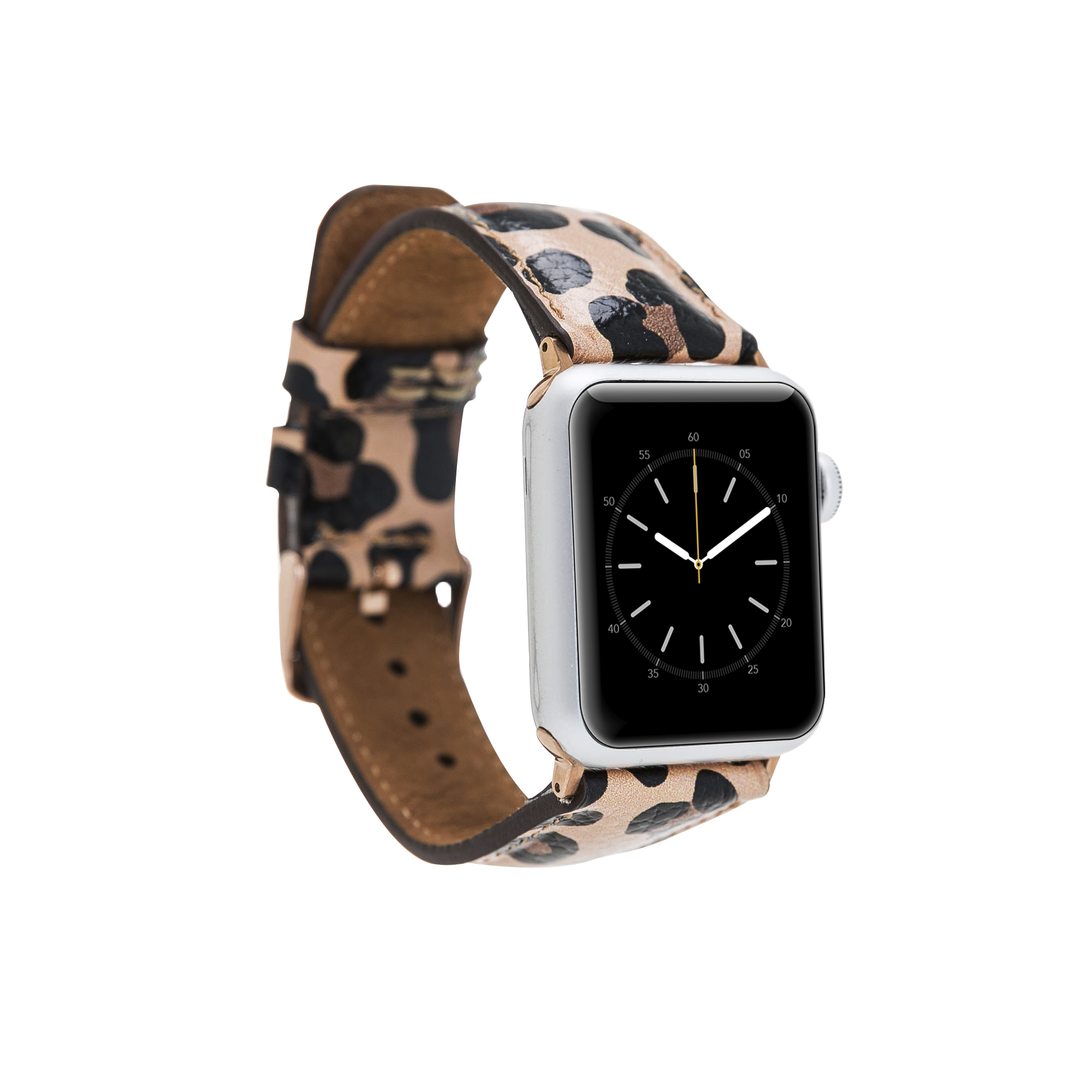 Apple Watch Uyumlu Deri Kordon 42-44-45mm Leopar NE