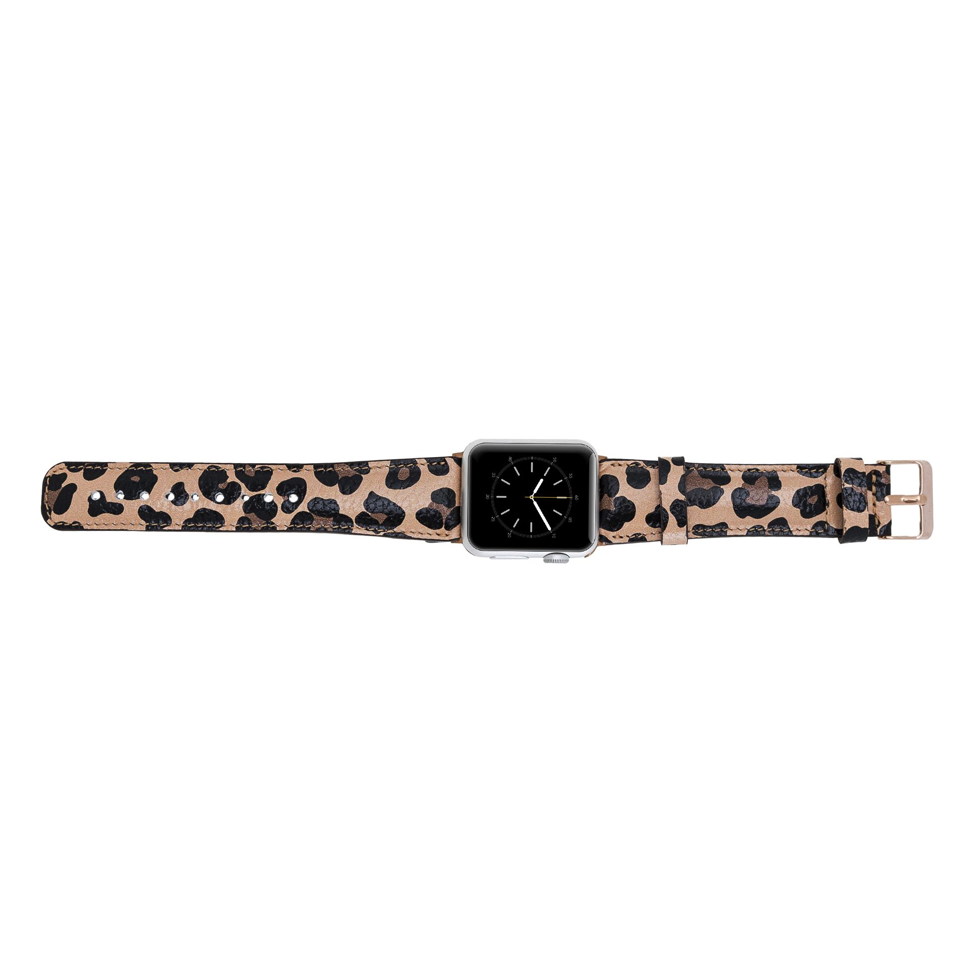 Apple Watch Uyumlu Deri Kordon 42-44-45mm Leopar NE