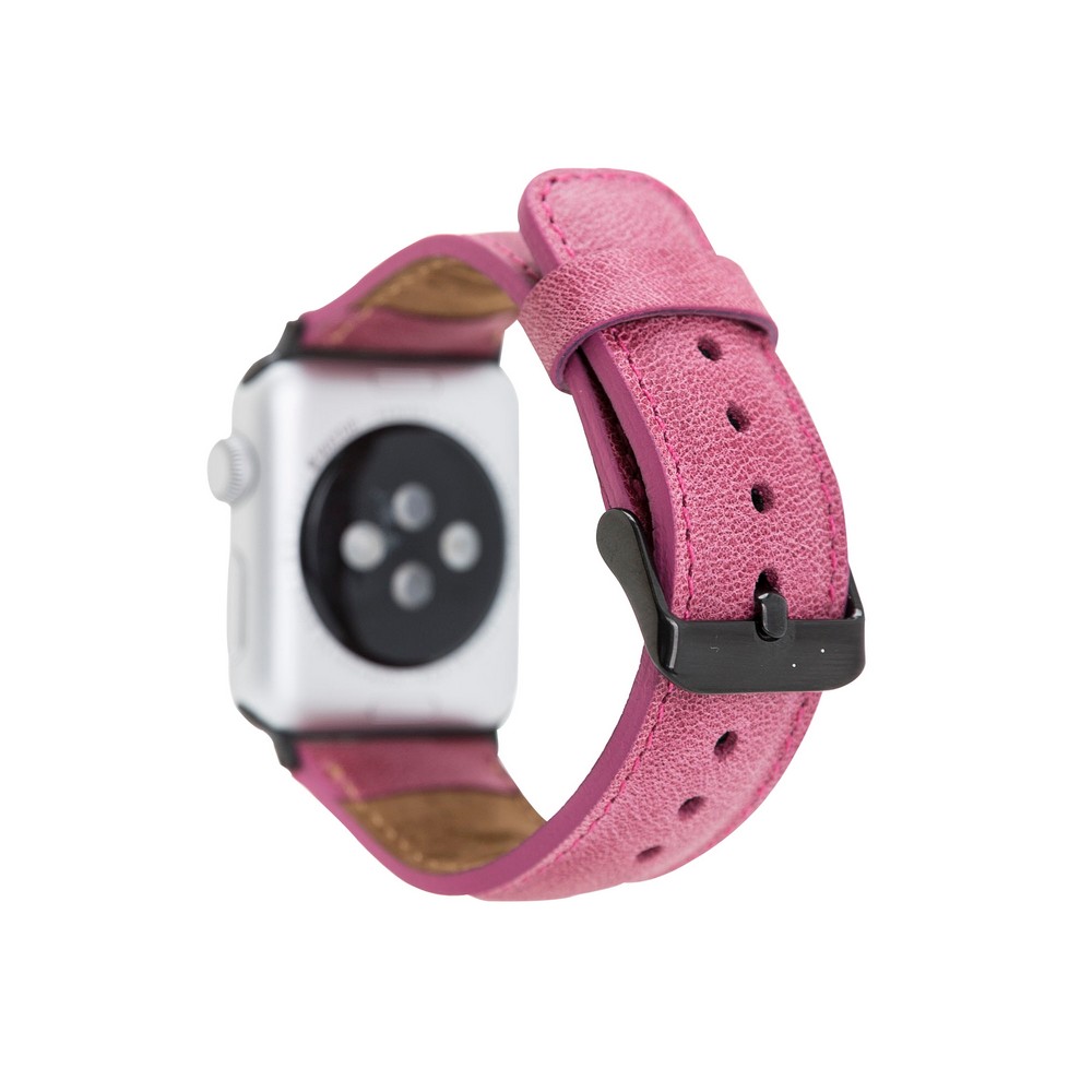 Apple Watch Uyumlu Deri Kordon 38-40-41mm TN08 Pembe