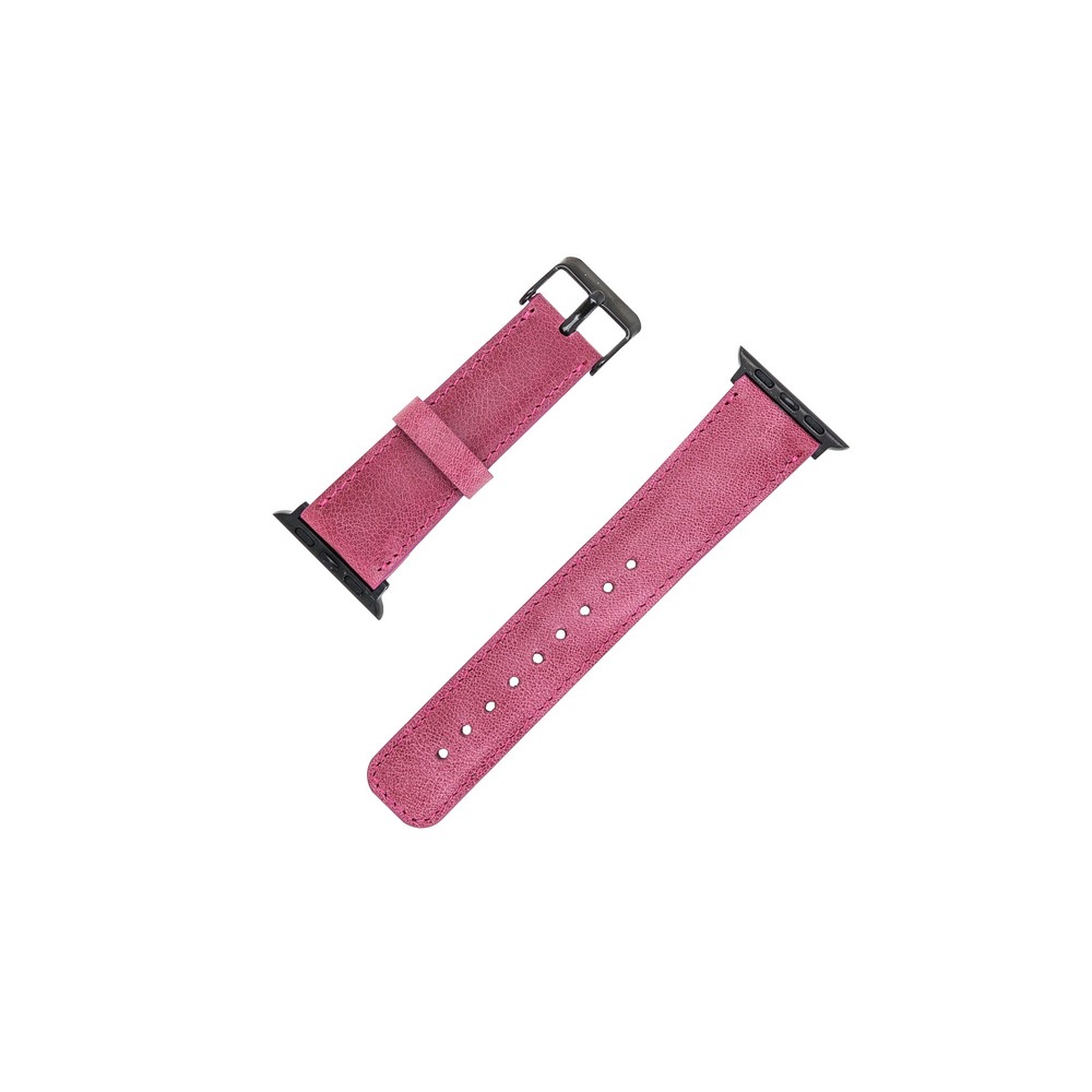 Apple Watch Uyumlu Deri Kordon 38-40-41mm TN08 Pembe