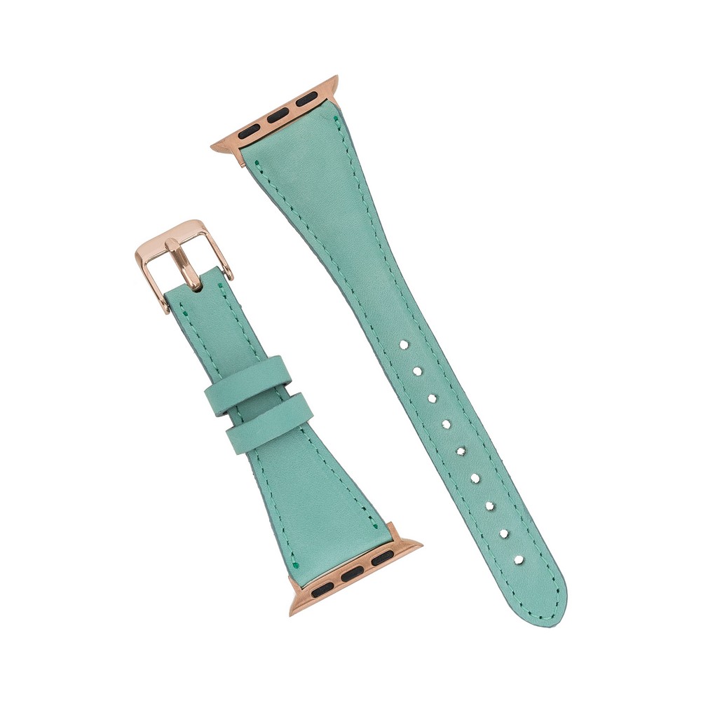 Apple Watch Uyumlu Deri Kordon 42-44-45mm Slim BRN7