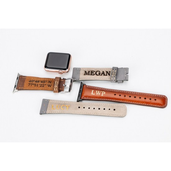 Apple Watch Uyumlu Deri Kordon Clover 42-44-45mm TR FL12