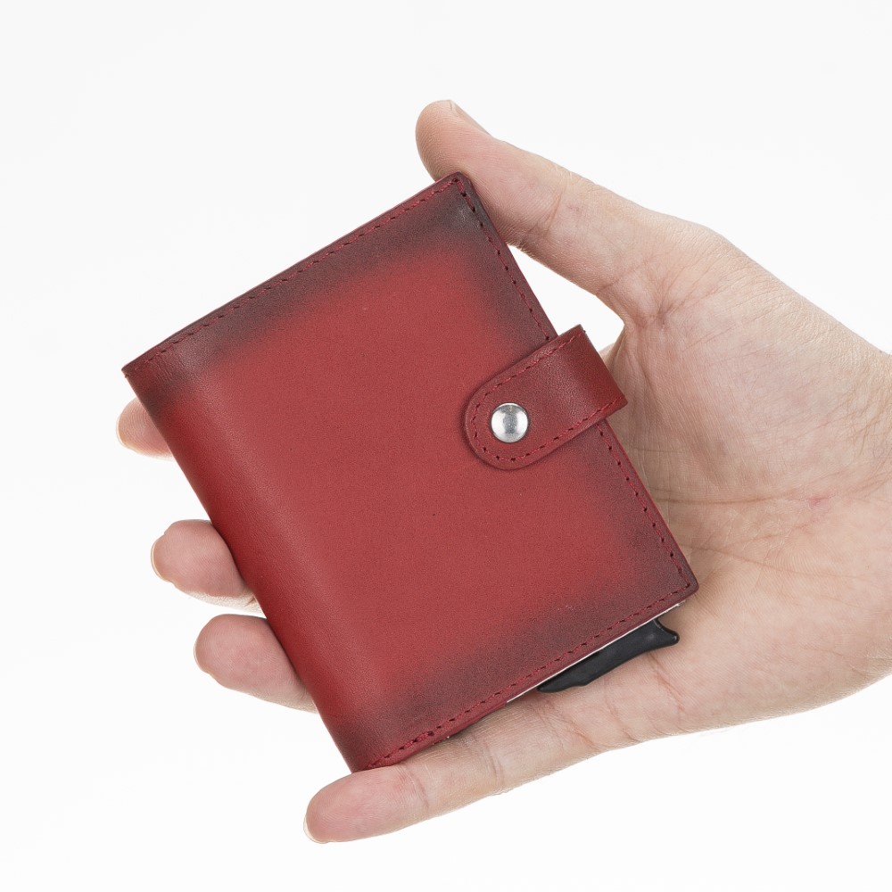 Palermo Deri Cüzdan Kartlık Mekanizmalı V4EF Kırmızı