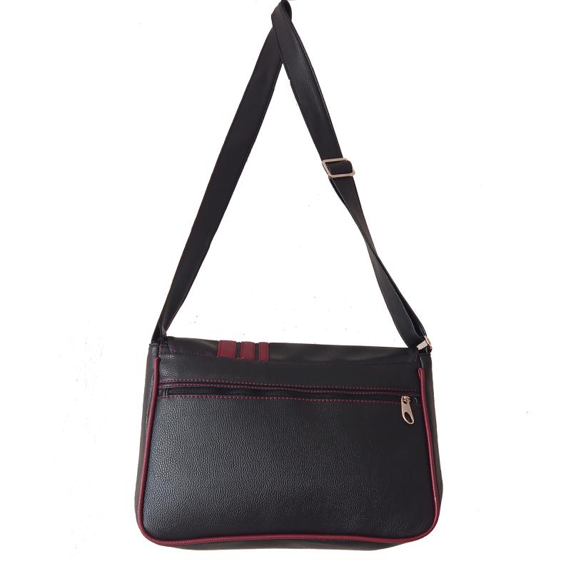 KALİTELİ SUNİ DERİ UNİSEX ASKILI OMUZ ÇANTASI EVRAK ÇANTASI POSTACI ÇANTASI 35X25X8 SİYAH