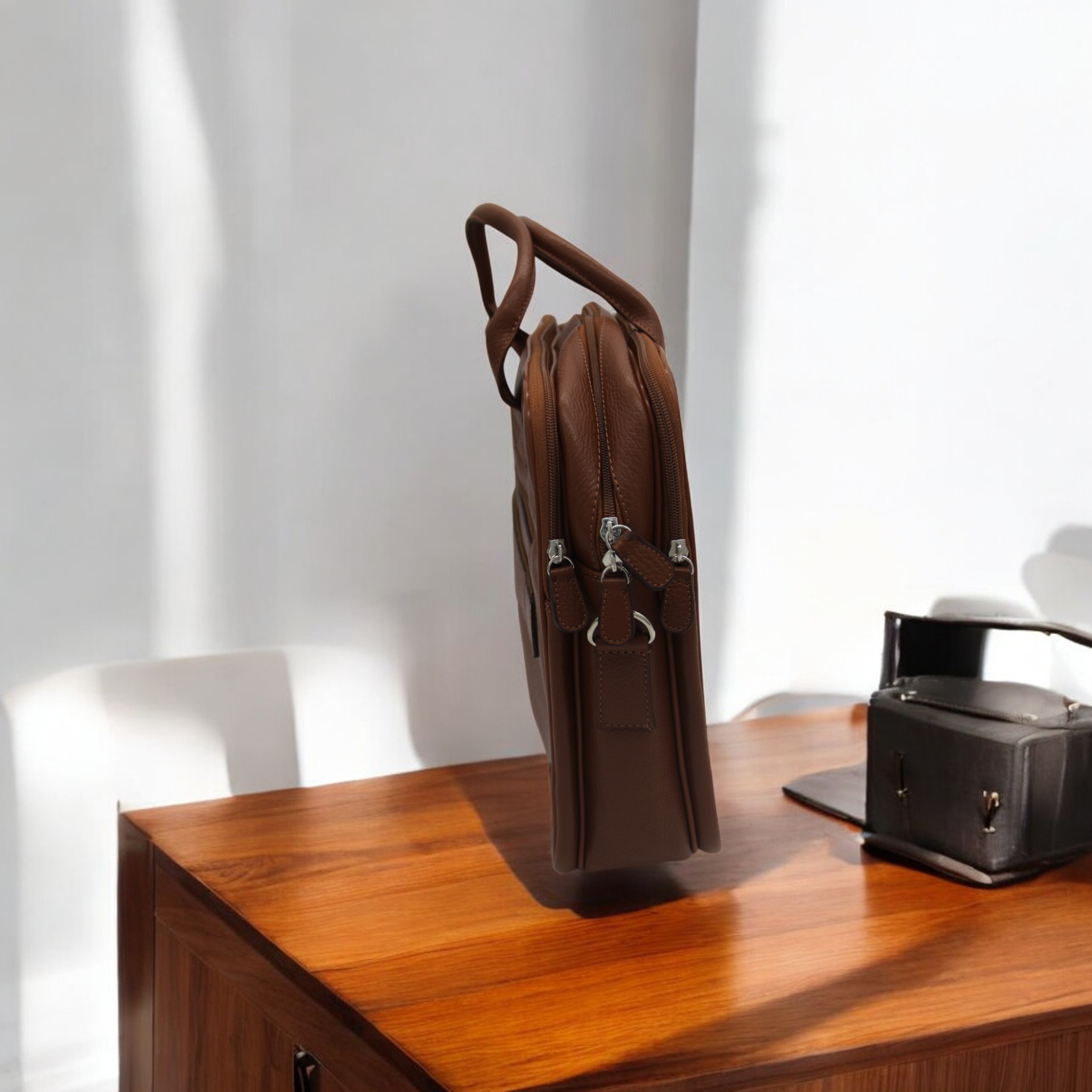 Gerçek Deri Evrak Çantası, Laptop Çantası İş Çantası Üst Kalite Çanta 30x41x11 cm
