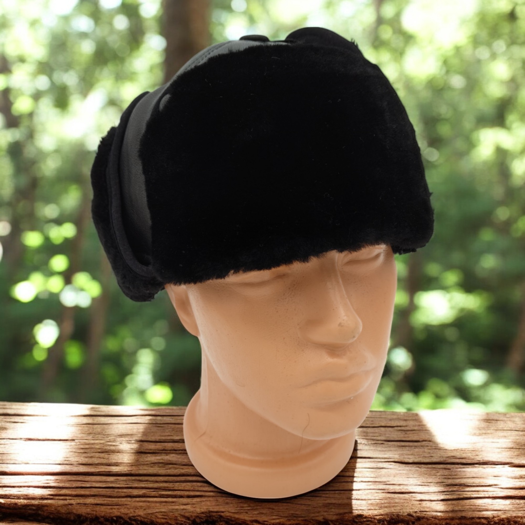 Gerçek Deri Kışlık pilot Şapka Hakiki Deri İçi Kürklü Outdoor Şapka