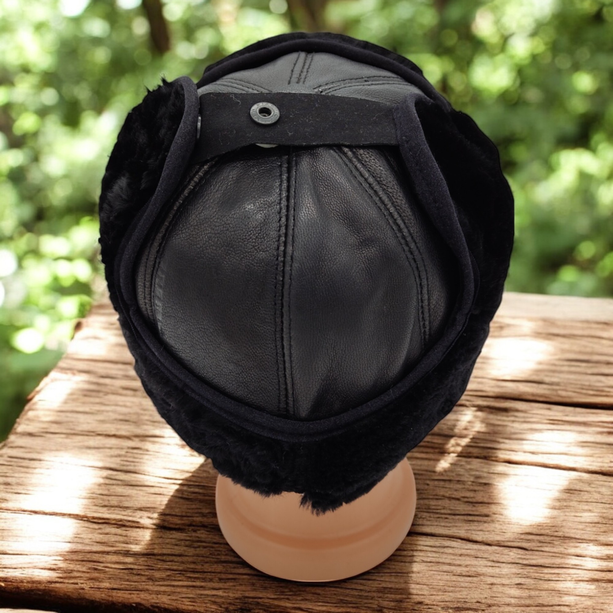 Gerçek Deri Kışlık pilot Şapka Hakiki Deri İçi Kürklü Outdoor Şapka