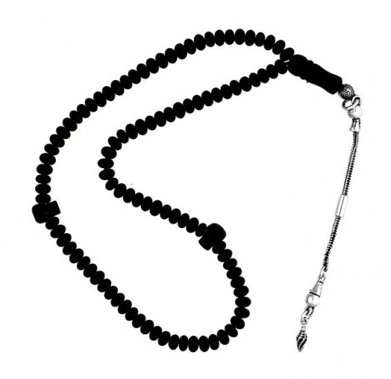 Gümüş Püsküllü Mini Taneli 99’luk Gürcistan Oltu Namaz Tesbihi GR990001