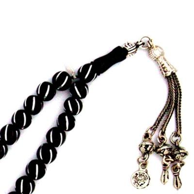 Alüminyum Karpuz Dilimi İşlemeli Tesbih Taş Menşei Gürcistan Oltu