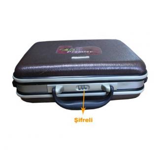 Şifreli Kilitli Askılı K&uuml;&ccedil;&uuml;k Boy James Abs Bond Evrak Değerli Eşya Taşıma &Ccedil;antası Ebat 28x11x35