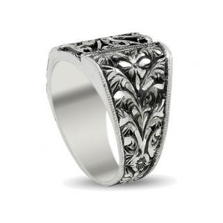 Taşsız Erkek G&uuml;m&uuml;ş Y&uuml;z&uuml;k El İş&ccedil;iliği Y&uuml;z&uuml;k