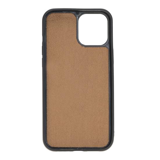 Apple iPhone 12 Pro Max Uyumlu Deri Arka Kapak RST2EF Taba