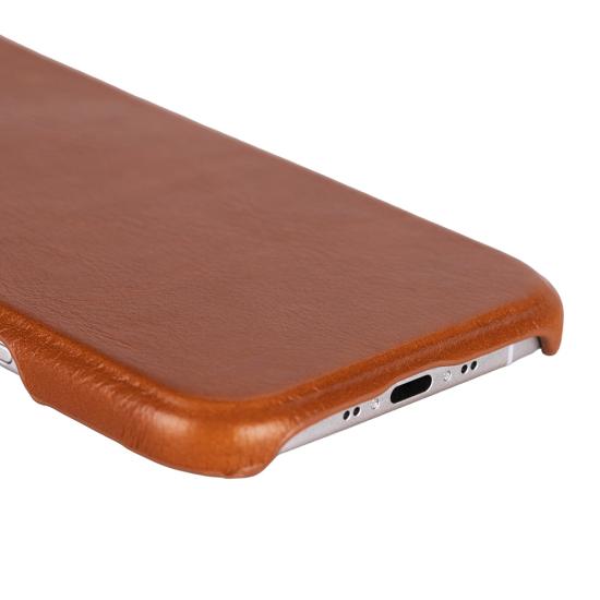 Apple iPhone 17 Air için, Hakiki Deri, El Yapımı Kılıf, Magsafe ile uyumlu, İç Yüzeyi Kadife, Gölgeli Taba