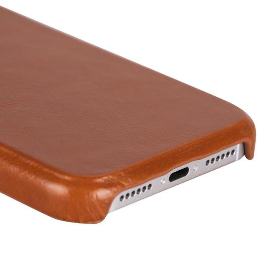 Apple iPhone 17 Pro Max için, Hakiki Deri, El Yapımı Kılıf, Magsafe ile uyumlu, İç Yüzeyi Kadife, Gölgeli Taba