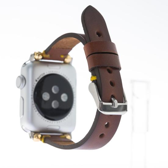 Apple Watch Uyumlu Deri Kordon 38-40-41mm Slim SRÇ RST2E