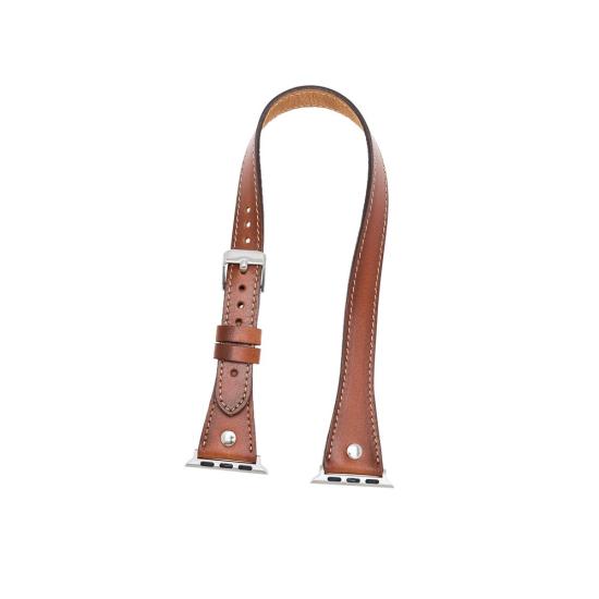 Apple Watch Uyumlu Deri Kordon 42-44-45mm DT ST RST2EF