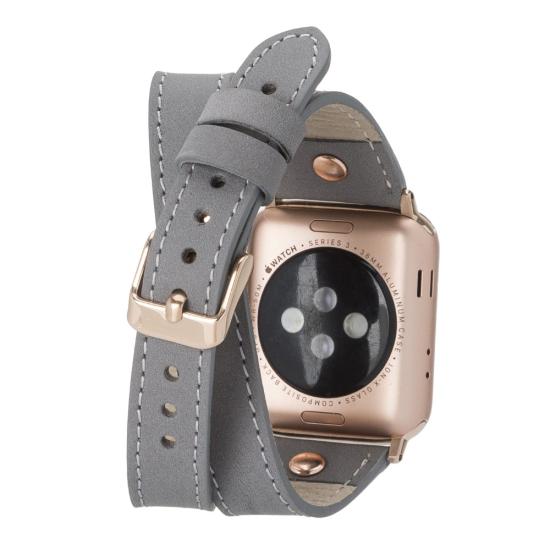 Apple Watch Uyumlu Deri Kordon 42-44-45mm Slim DT RGRST9