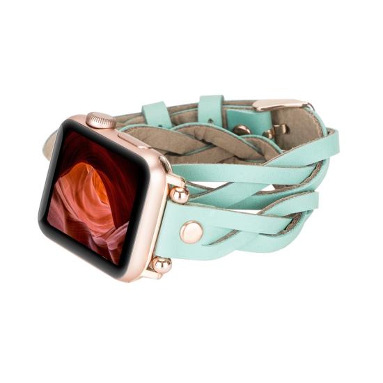 Apple Watch Uyumlu Deri Kordon 38-40-41mm DT RT BRN7