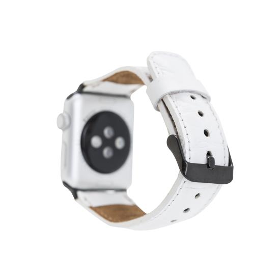 Apple Watch Uyumlu Deri Kordon 42-44-45mm F3 Beyaz