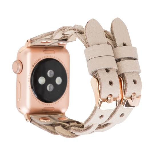 Apple Watch Uyumlu Deri Kordon York Double Tour ERC3