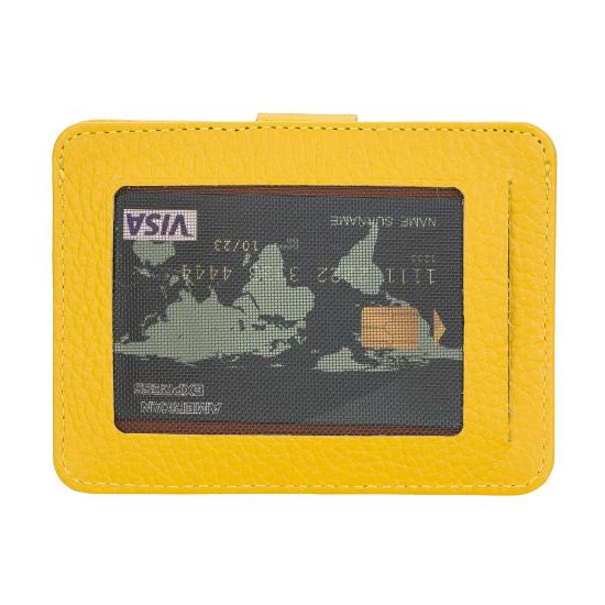 Çok Bölmeli Slim Deri Kartlık BLW019 FL12 Sarı