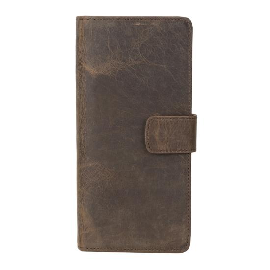 Coppet 6.7 inch Uyumlu Deri Kartlıklı Kılıf G2 Kahve