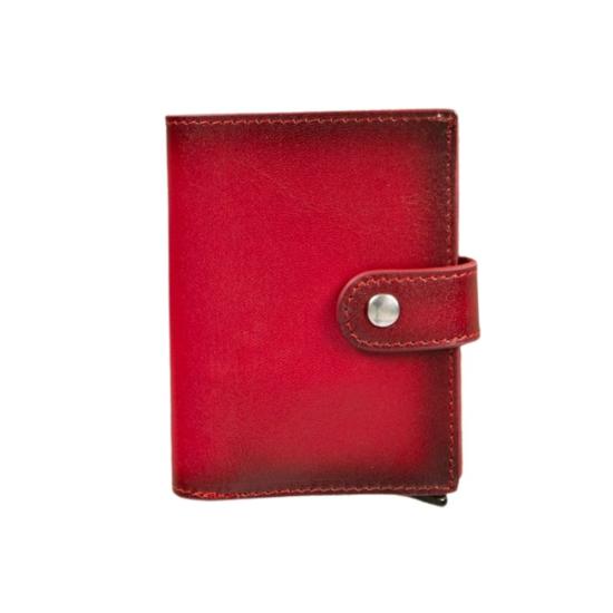 Palertag Deri Cüzdan, Apple AirTag Uyumlu Kırmızı