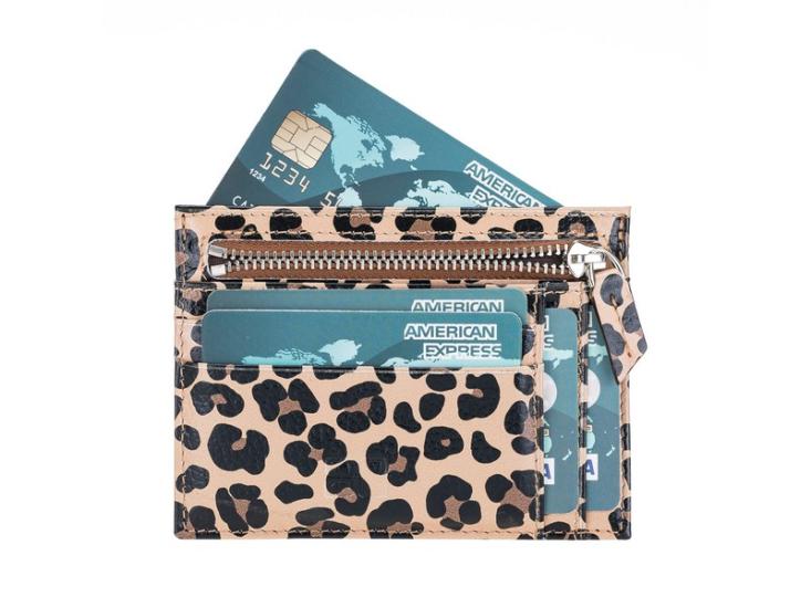 Zip Deri Fermuarlı Kartlık ZPCH LEO-NE Leopar