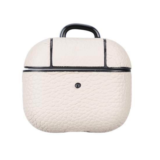 Apple AirPods 3.nesil Uyumlu Deri Kılıf Juni ERC3 Bej