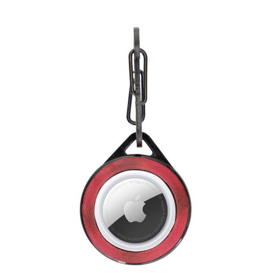 Apple AirTag Uyumlu Deri Anahtarlık Pelit V4EF Kırmızı