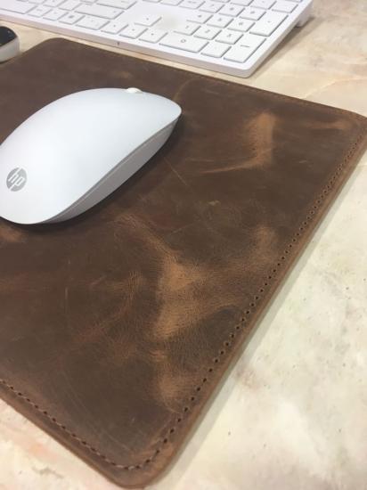 Deri Mouse Pad G2 Antik Kahve