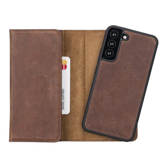 Samsung Galaxy S22 Plus Uyumlu Deri Cüzdanlı Kılıf Santa G2