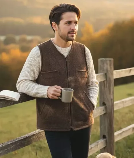 Erkek orijinal Keçe Yün Yelek Kışlık Yelek Outdoor Yelek 