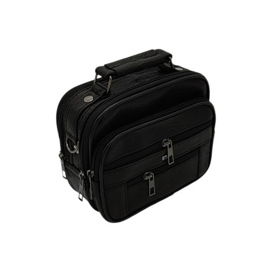 Deri Askılı Yatay Model Erkek El Çantası 15x18x9 cm