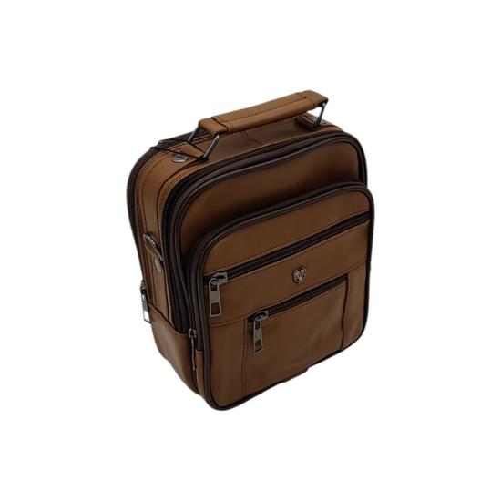 Deri Askılı Yatay Model Erkek El Çantası 15x18x9 cm