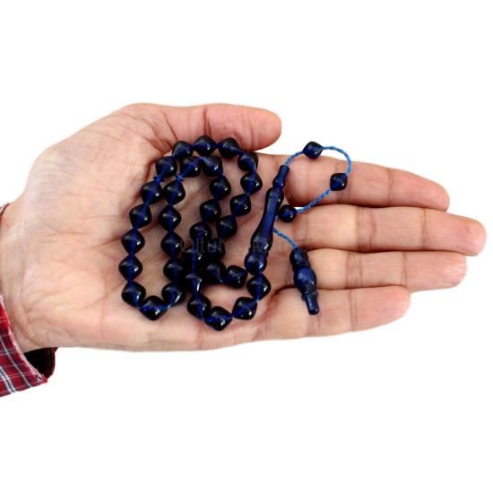 Parlıament Mavisi Şalgami Kesim Ateş Kehribar Tesbih