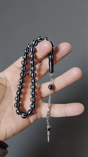 Karpuz Dilim İşlemeli 8 li Yarma İşlemeli Gürcistan Oltu Tesbih 