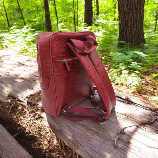 Alpe Gerçek Deri Sırt Çantası Seyahat Çantası 